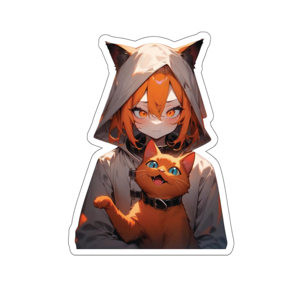 Stand out with the Crazy Cat Stickers available at Hey Nugget. Grab yours today!
