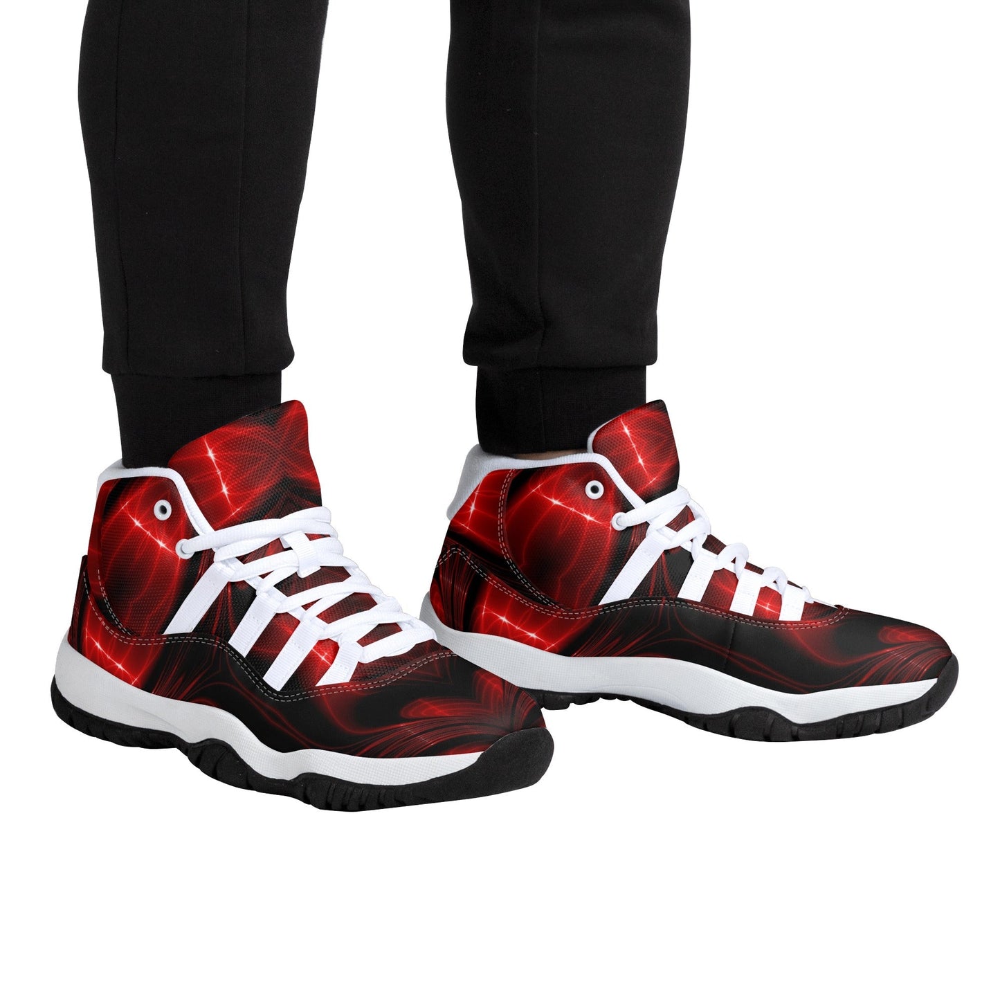 Stand out with the Mens High Top Retro Basketball Sneakers available at Hey Nugget. Grab yours today!