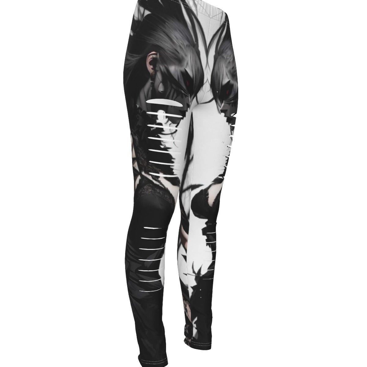 Stand out with the Lady of Night Women's Ripped Leggings available at Hey Nugget. Grab yours today!
