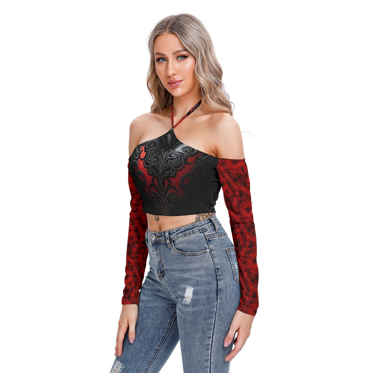 Stand out with the Queen of Hearts Halter Lace-up Top available at Hey Nugget. Grab yours today!