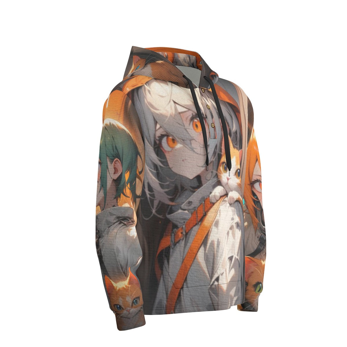 Stand out with the Crazy Cat Lady Men's Half Button Hoodie available at Hey Nugget. Grab yours today!