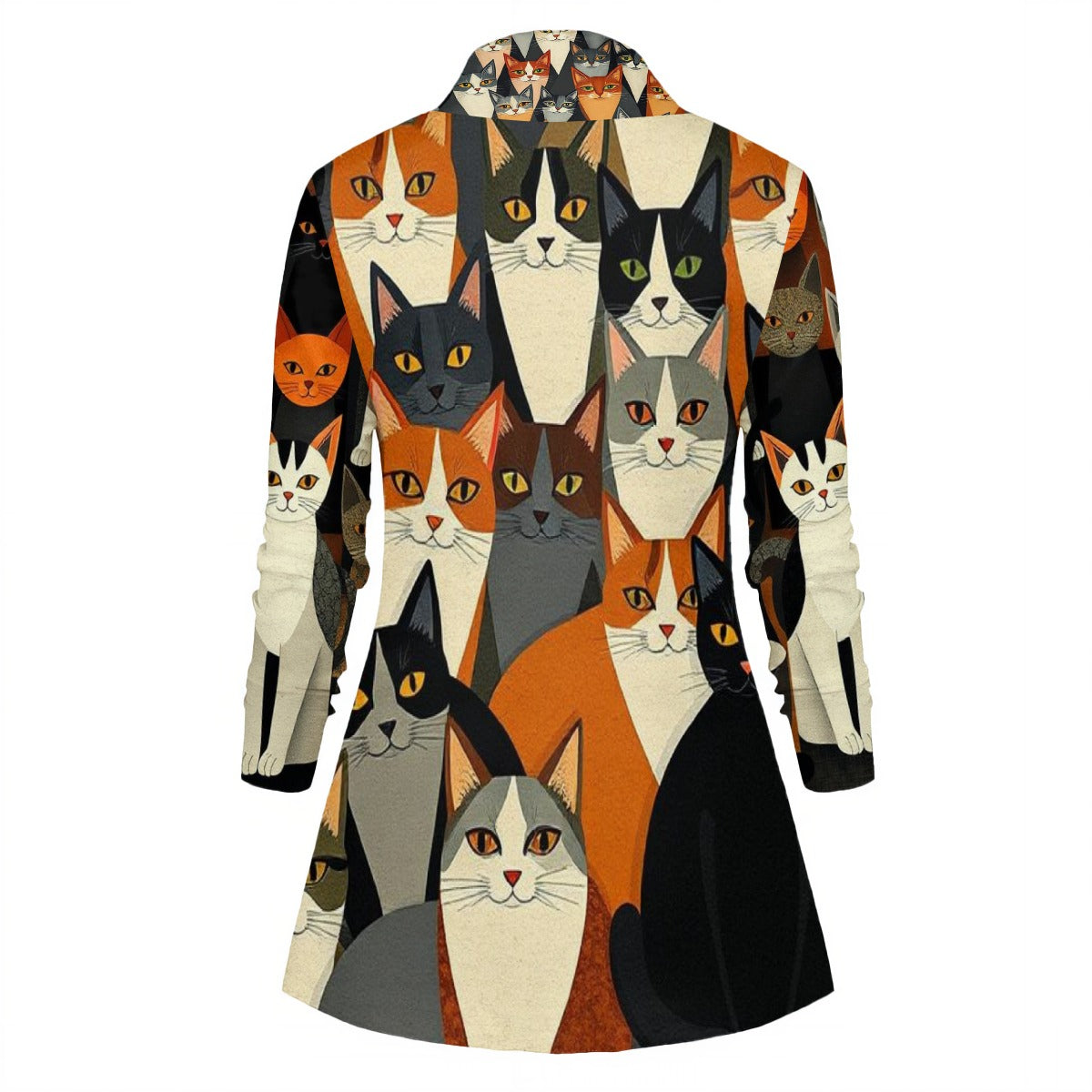 CATS!!! Draped Long Sleeve Top