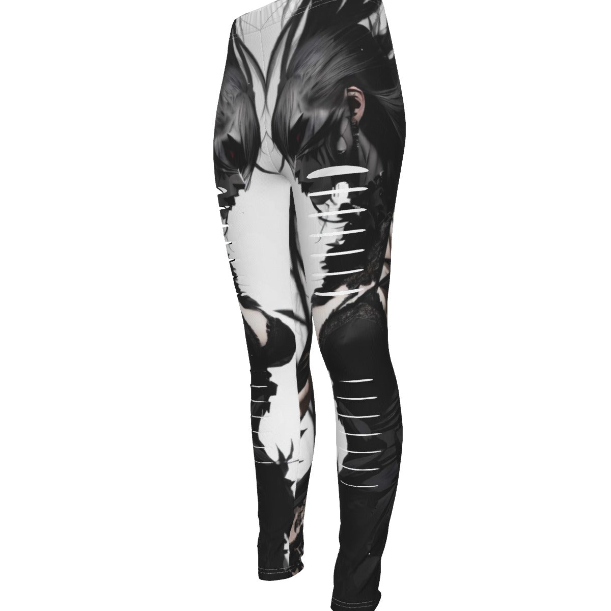 Stand out with the Lady of Night Women's Ripped Leggings available at Hey Nugget. Grab yours today!
