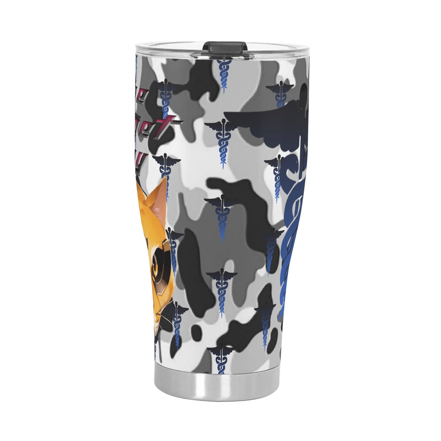 Stand out with the The Nugget Army Medic Stainless Steel Tumbler 30oz available at Hey Nugget. Grab yours today!