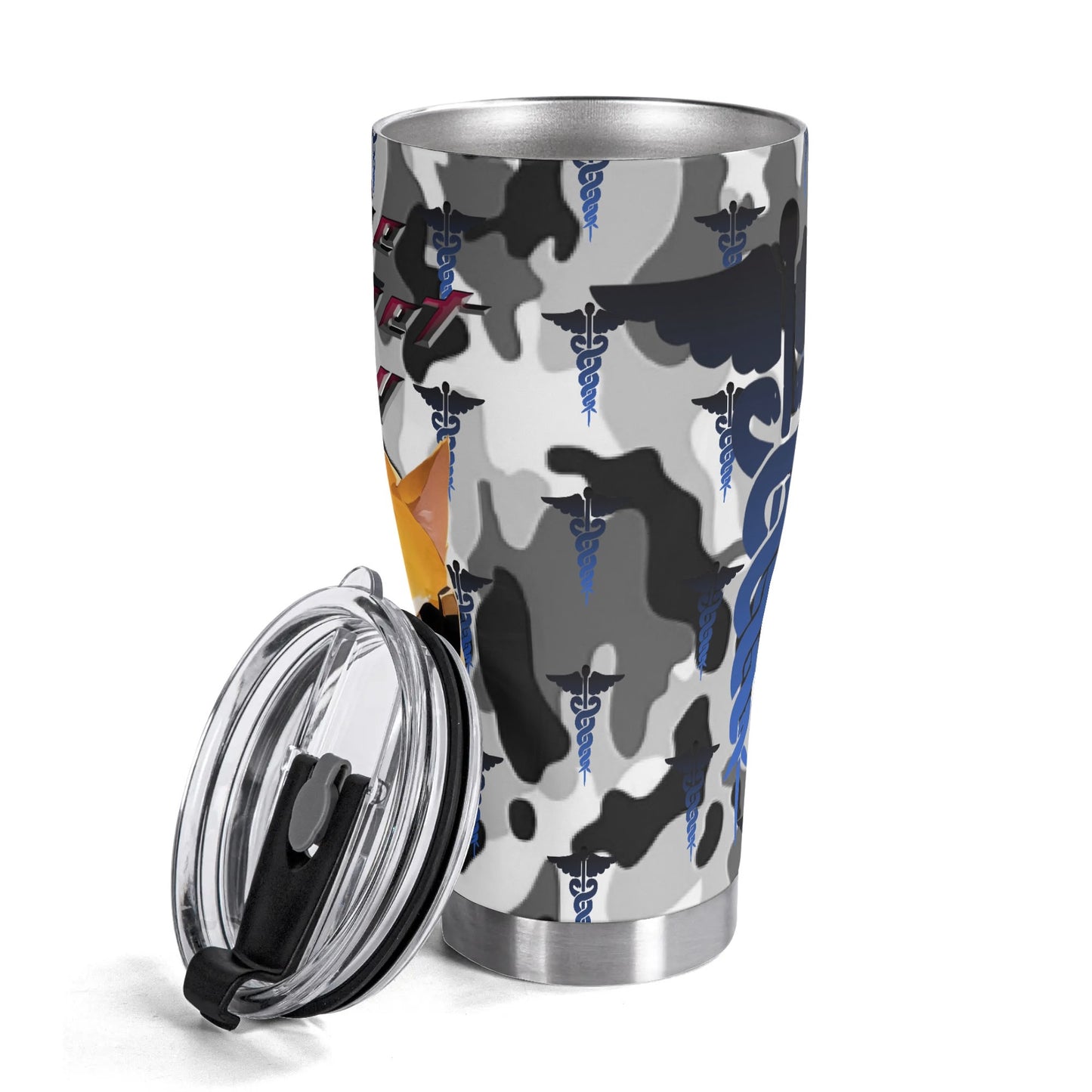 Stand out with the The Nugget Army Medic Stainless Steel Tumbler 30oz available at Hey Nugget. Grab yours today!