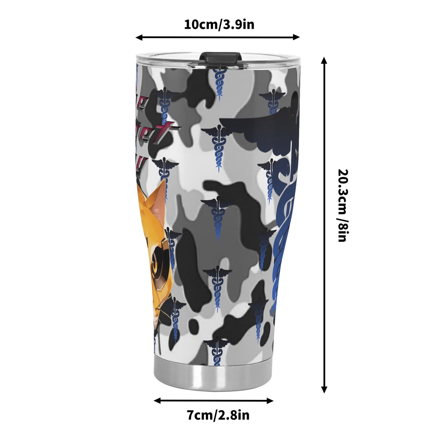 Stand out with the The Nugget Army Medic Stainless Steel Tumbler 30oz available at Hey Nugget. Grab yours today!