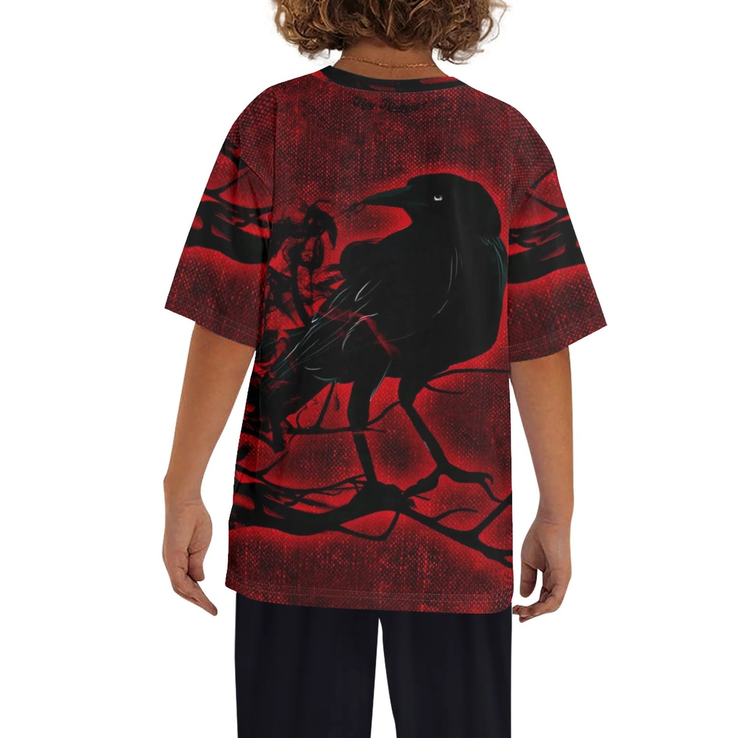 Stand out with the Dark Crow Childrens Loose Fit Short Sleeve T-Shirt available at Hey Nugget. Grab yours today!