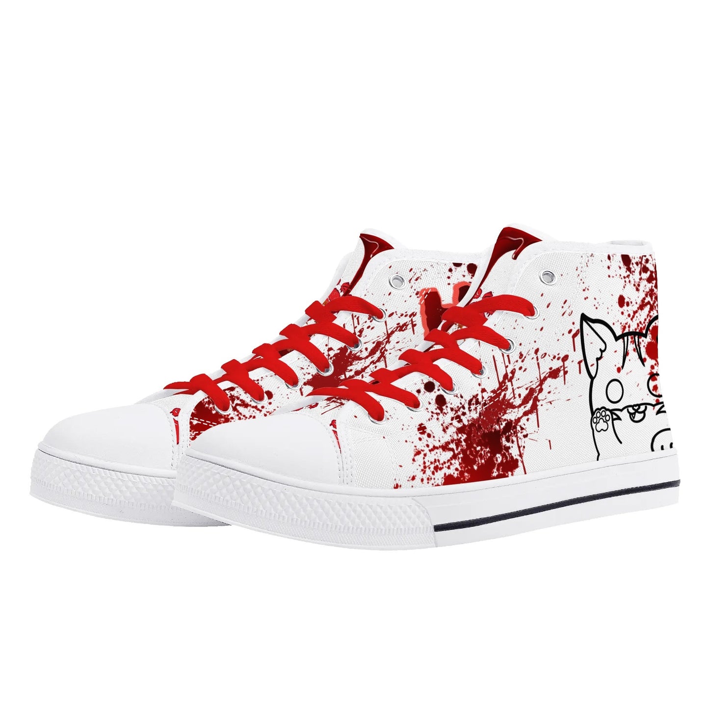 Stand out with the My Bloody Nuggieween Mens High Top Canvas Shoes available at Hey Nugget. Grab yours today!