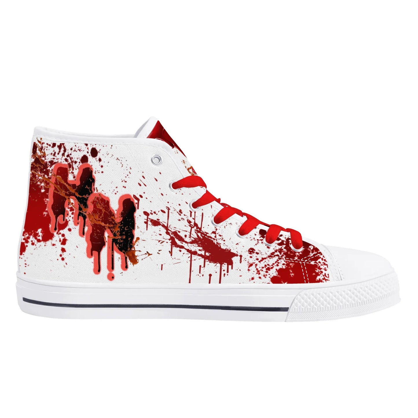 Stand out with the My Bloody Nuggieween Mens High Top Canvas Shoes available at Hey Nugget. Grab yours today!