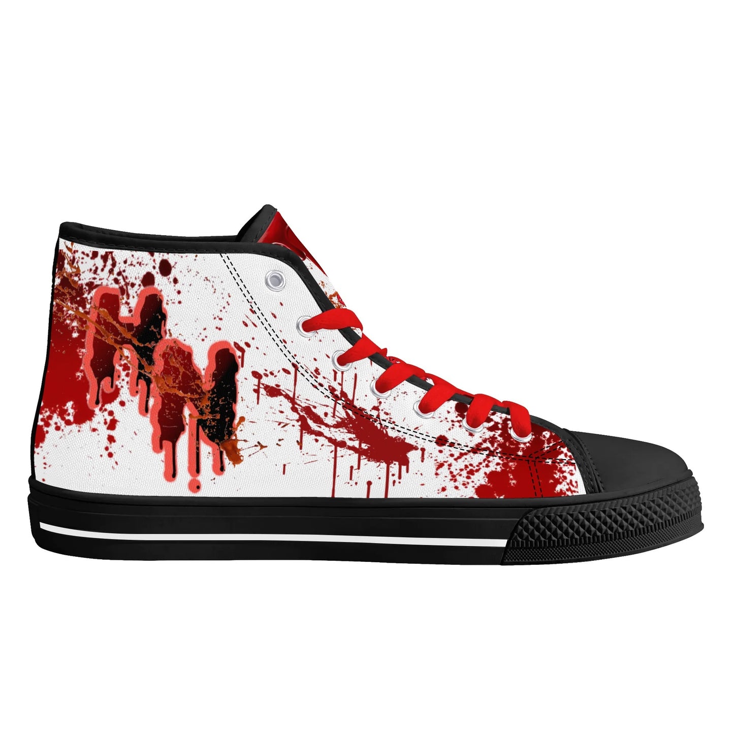 Stand out with the My Bloody Nuggieween Mens High Top Canvas Shoes available at Hey Nugget. Grab yours today!