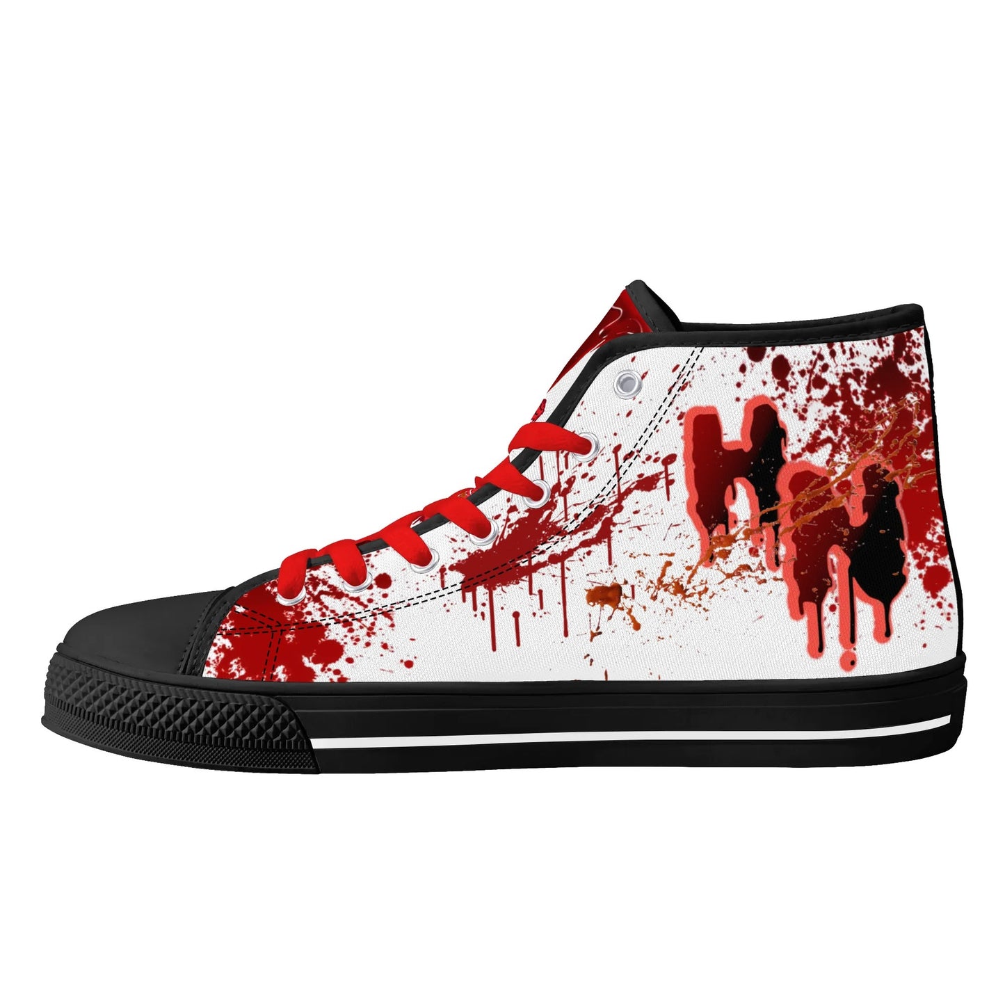 Stand out with the My Bloody Nuggieween Mens High Top Canvas Shoes available at Hey Nugget. Grab yours today!