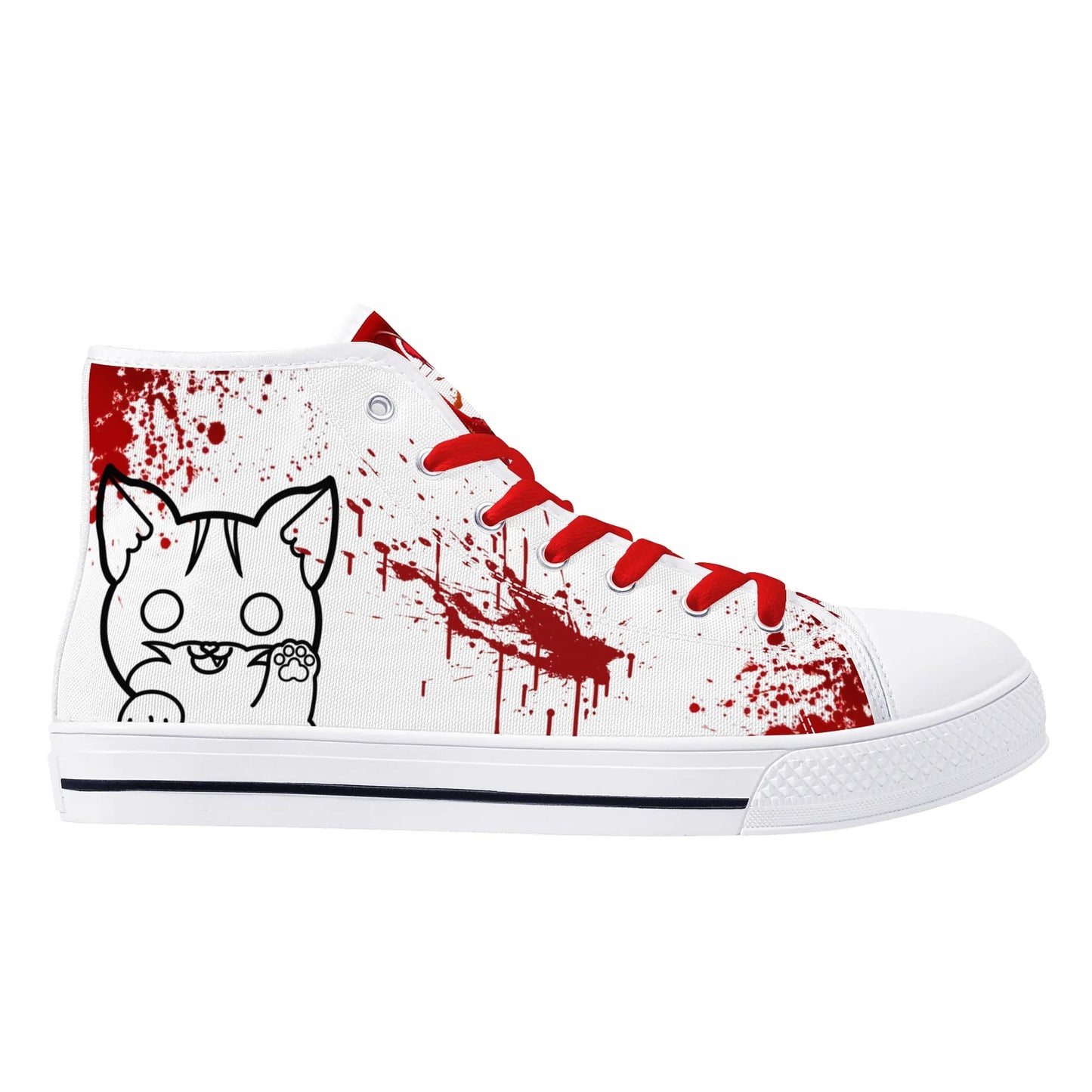 Stand out with the My Bloody Nuggieween Mens High Top Canvas Shoes available at Hey Nugget. Grab yours today!
