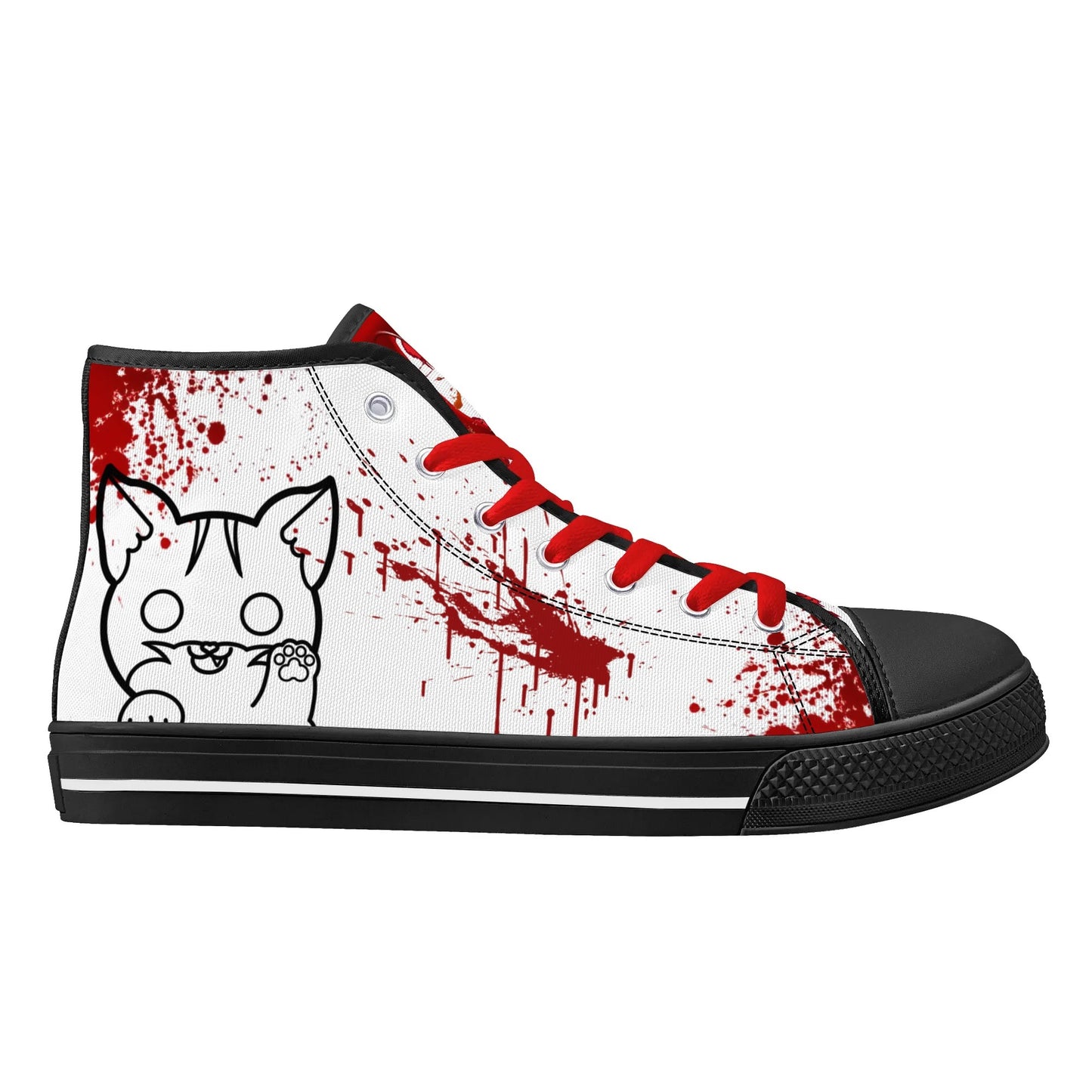 Stand out with the My Bloody Nuggieween Mens High Top Canvas Shoes available at Hey Nugget. Grab yours today!