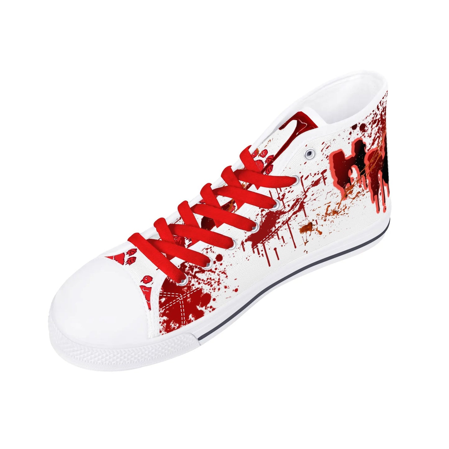 Stand out with the My Bloody Nuggieween Mens High Top Canvas Shoes available at Hey Nugget. Grab yours today!