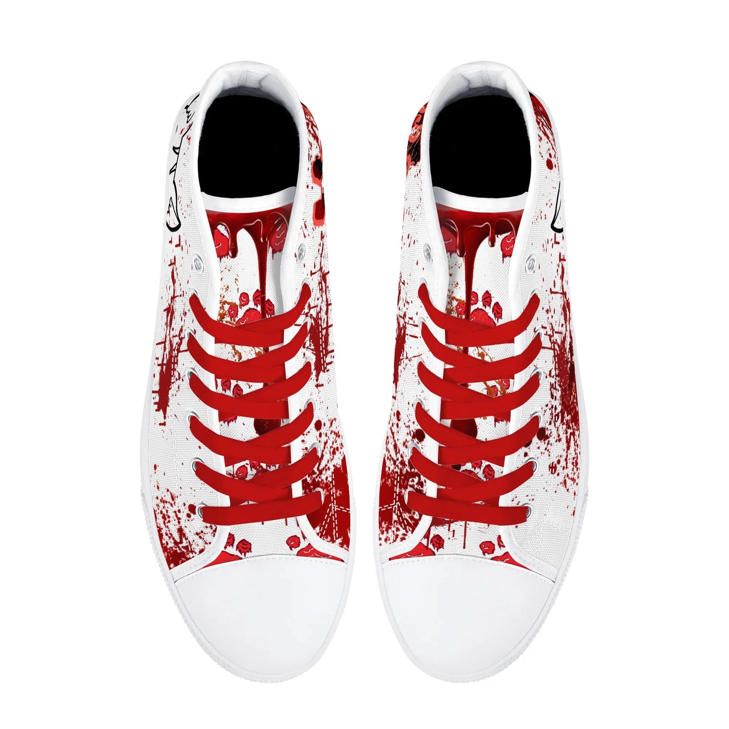 Stand out with the My Bloody Nuggieween Mens High Top Canvas Shoes available at Hey Nugget. Grab yours today!