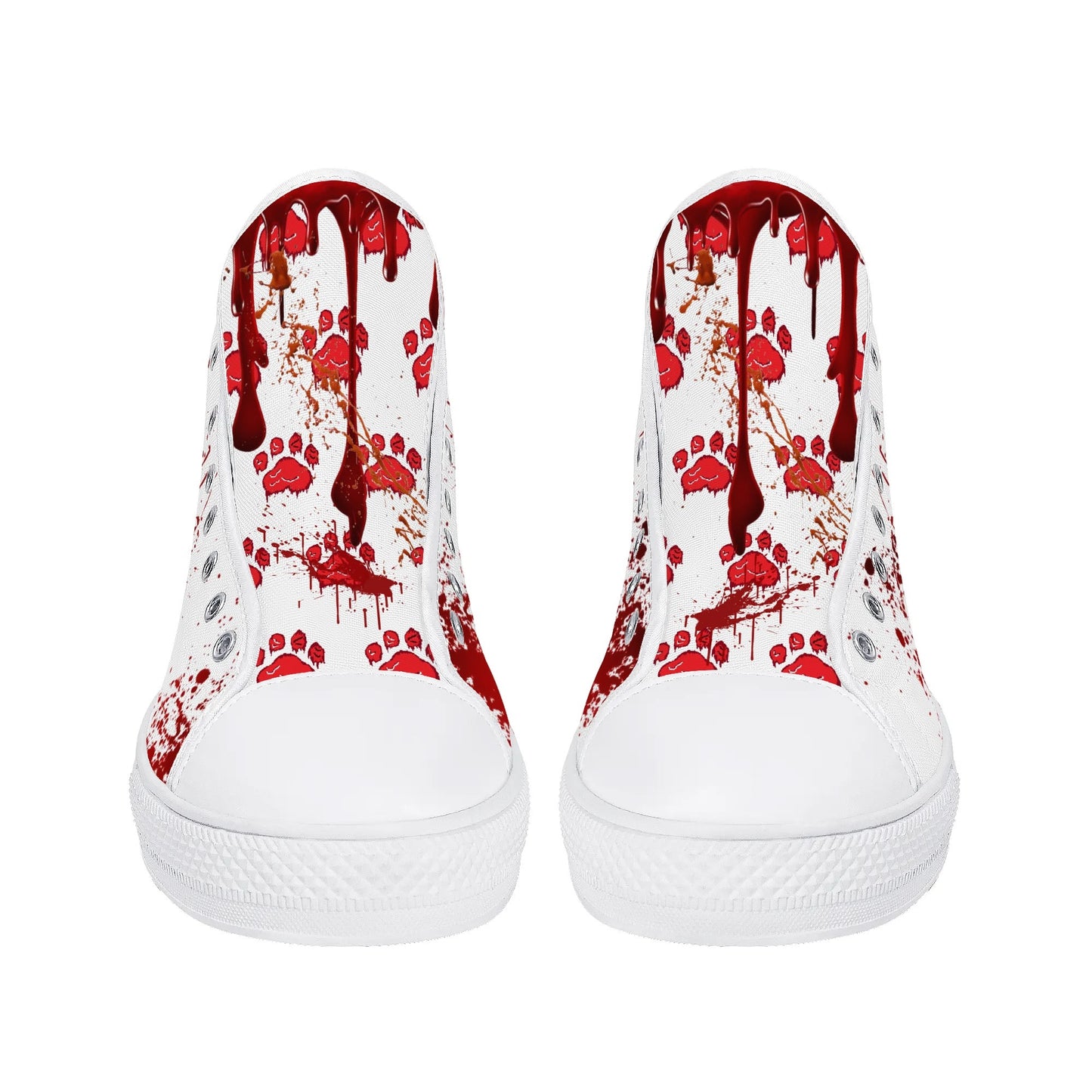 Stand out with the My Bloody Nuggieween Mens High Top Canvas Shoes available at Hey Nugget. Grab yours today!