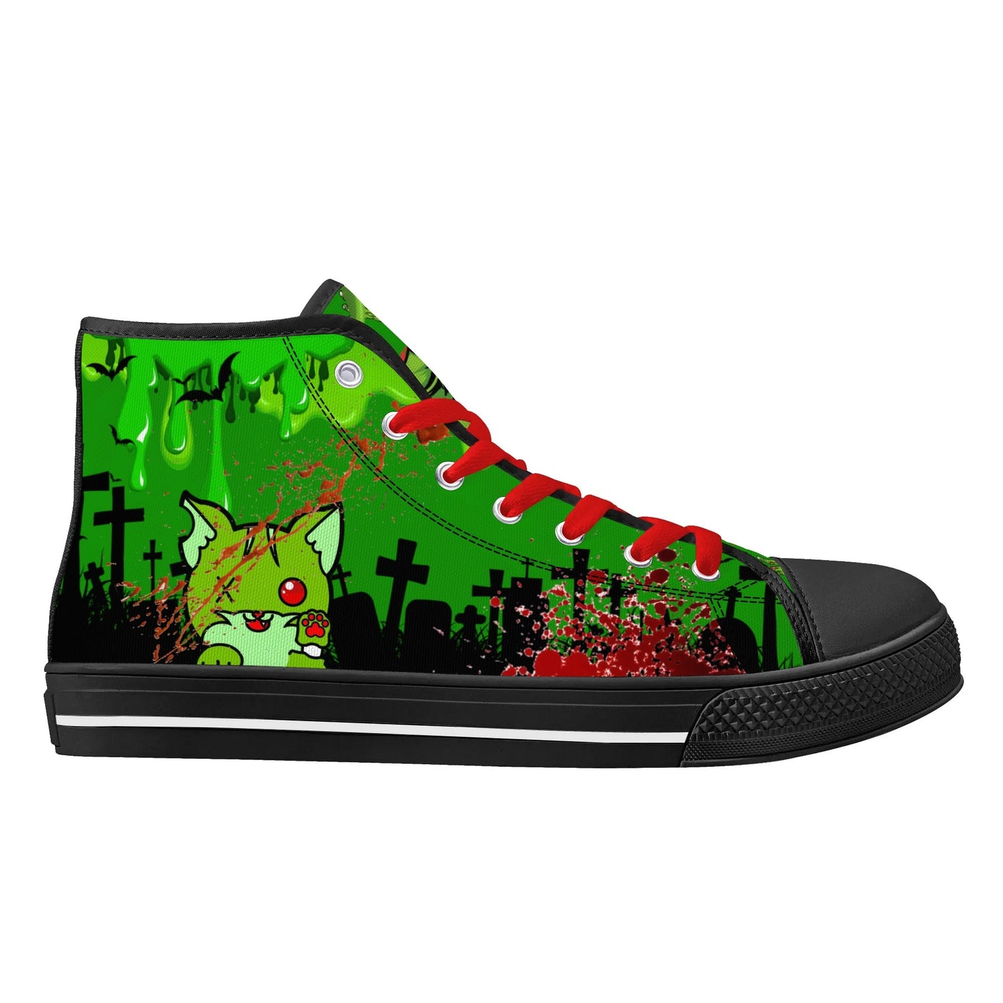 Stand out with the Zombified Mens High Top Canvas Shoes available at Hey Nugget. Grab yours today!
