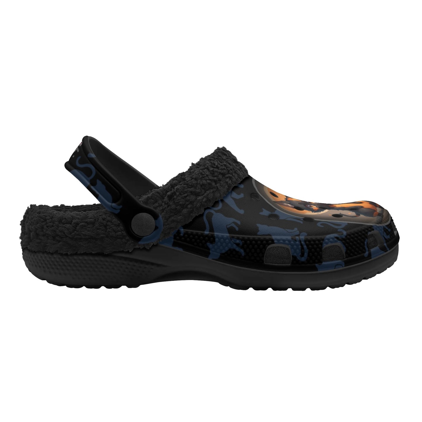 Stand out with the Black Cat Chaos Adults Black Winter Fur Lined house shoes available at Hey Nugget. Grab yours today!