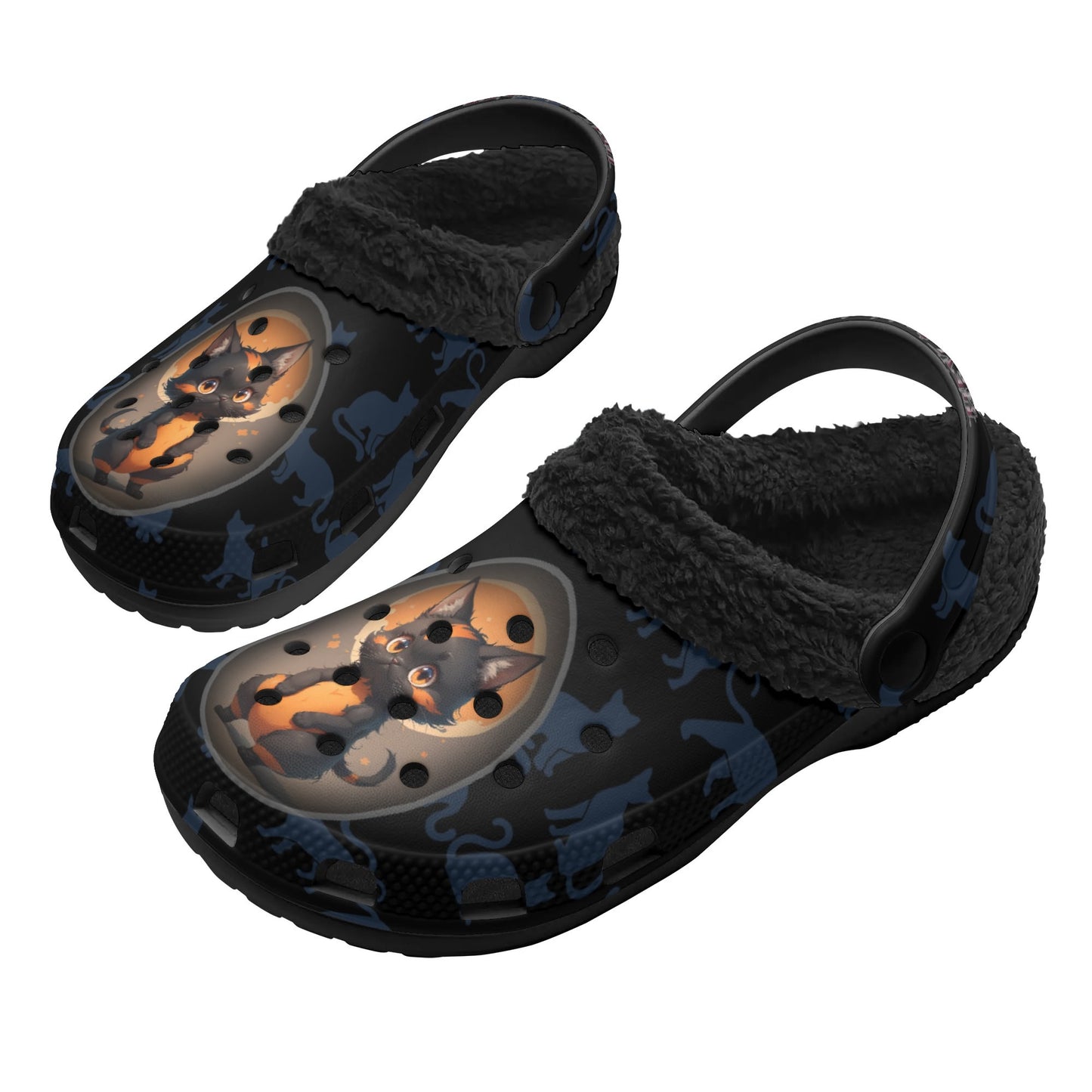 Stand out with the Black Cat Chaos Adults Black Winter Fur Lined house shoes available at Hey Nugget. Grab yours today!
