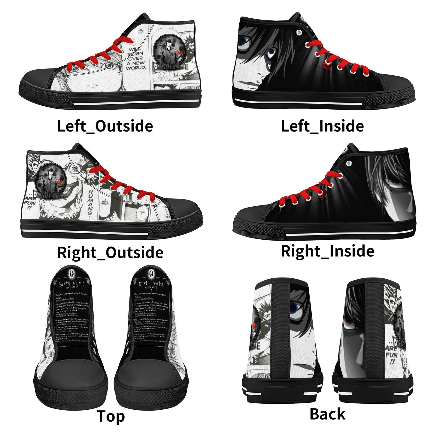 Stand out with the DN Anime Mens High Top Canvas Shoes available at Hey Nugget. Grab yours today!