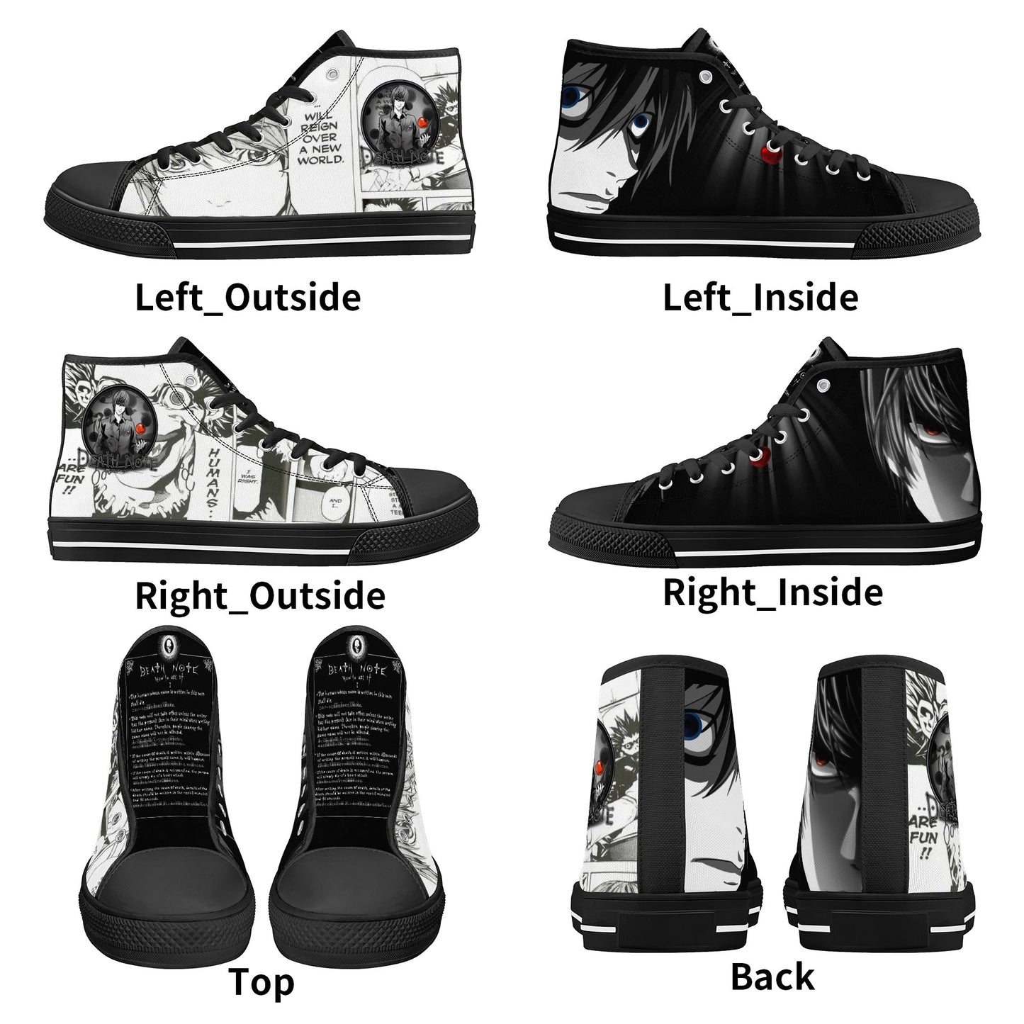 Stand out with the DN Anime Womens High Top Canvas Shoes available at Hey Nugget. Grab yours today!