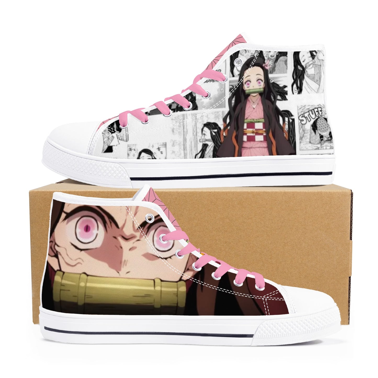 Stand out with the DS Anime Womens High Top Canvas Shoes available at Hey Nugget. Grab yours today!