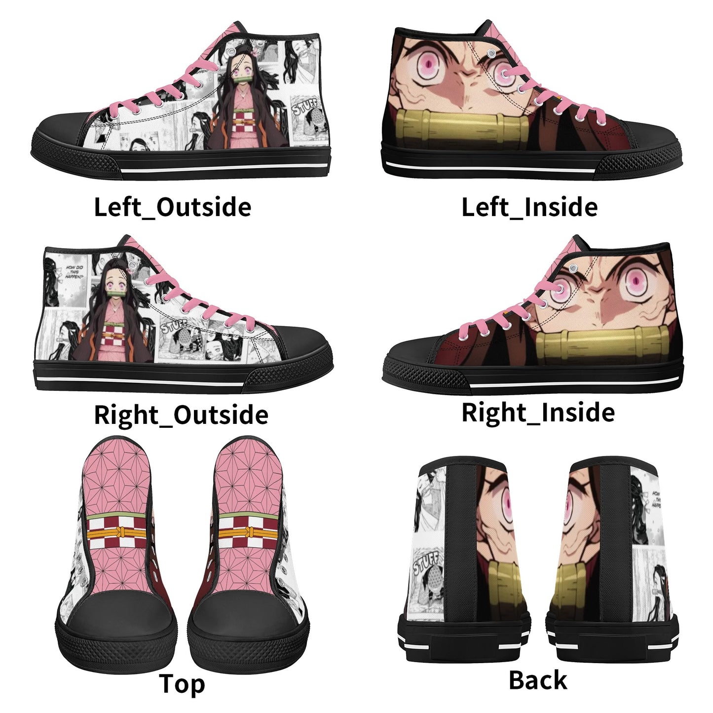 Stand out with the DS Anime Womens High Top Canvas Shoes available at Hey Nugget. Grab yours today!