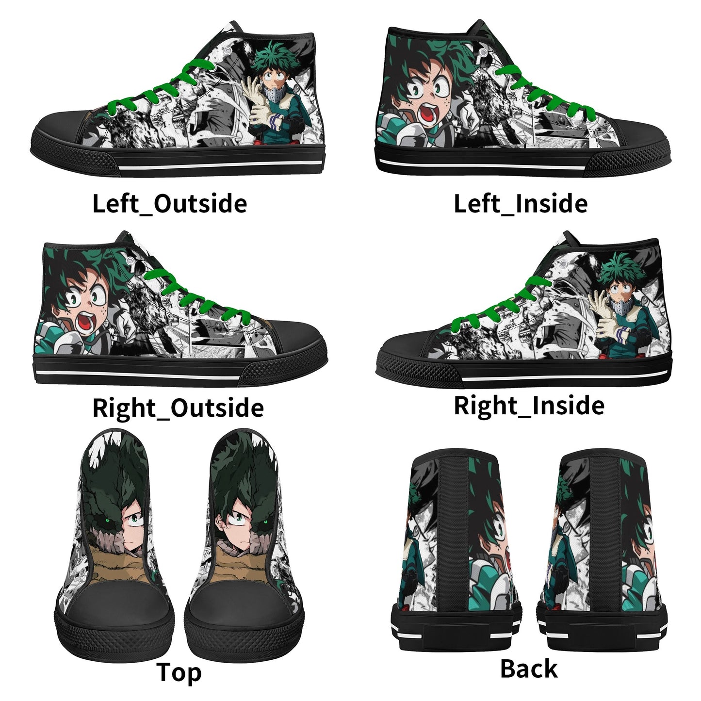 Stand out with the MHA Anime Mens High Top Canvas Shoes available at Hey Nugget. Grab yours today!