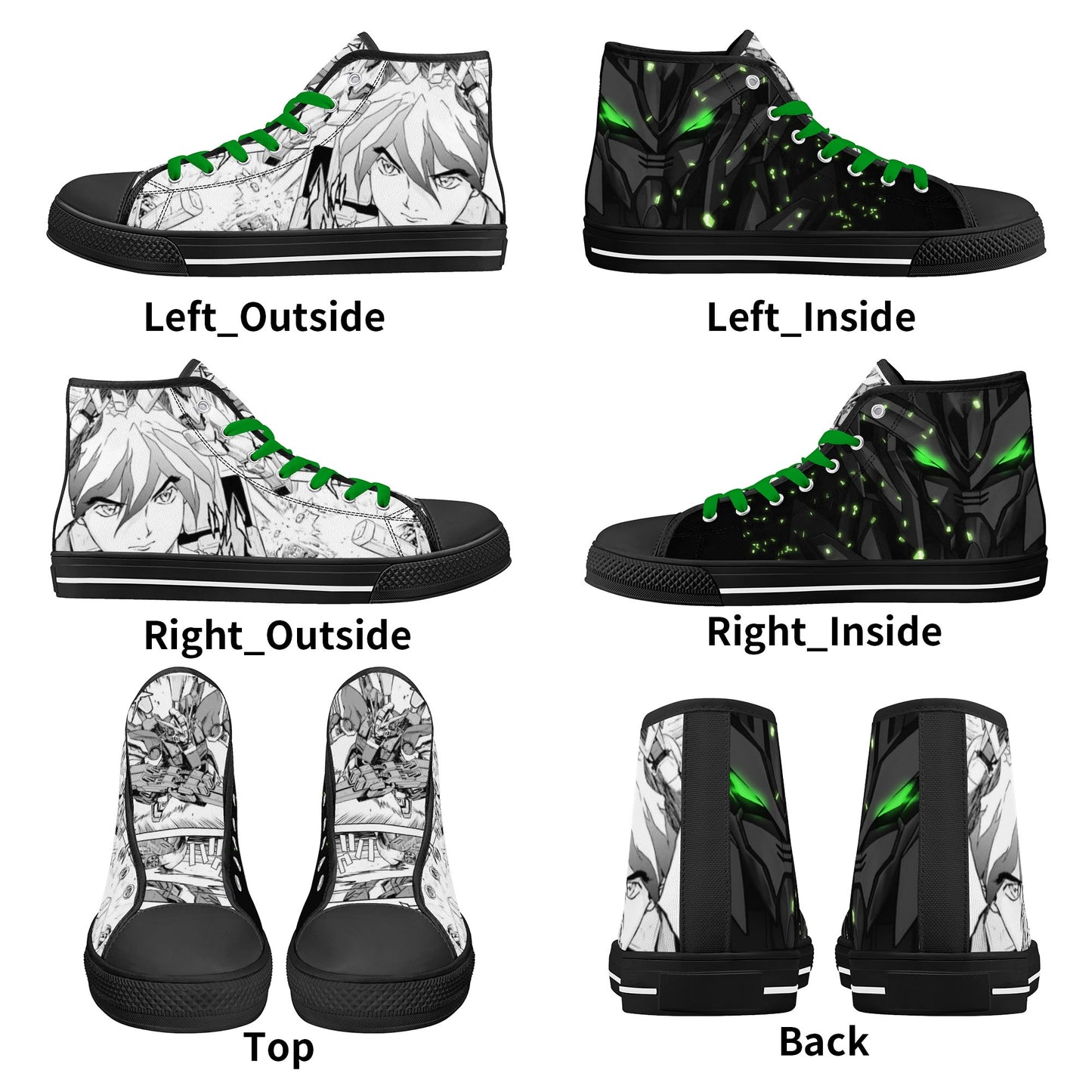 Stand out with the GW Anime Mens High Top Canvas Shoes available at Hey Nugget. Grab yours today!