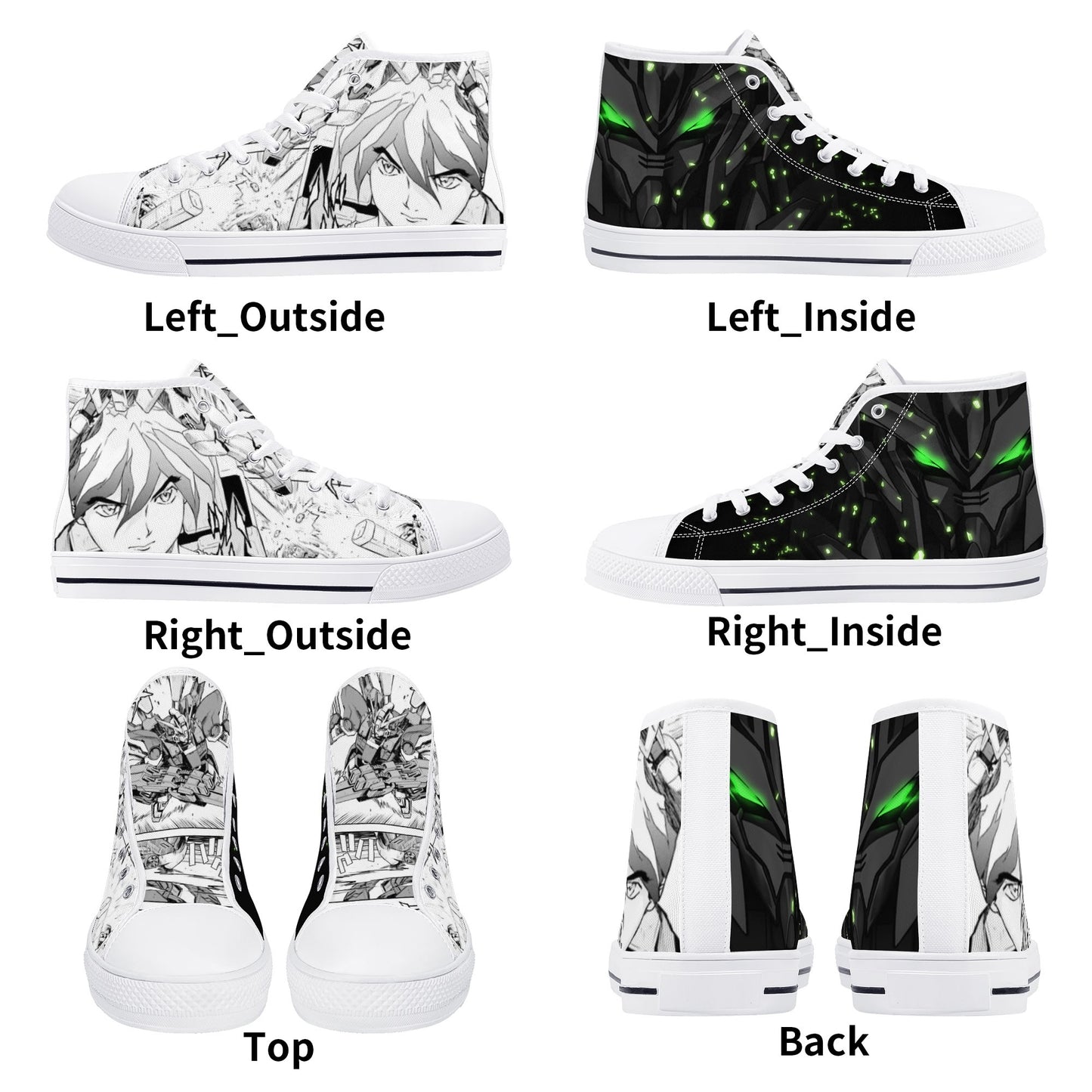 Stand out with the GW Anime Mens High Top Canvas Shoes available at Hey Nugget. Grab yours today!