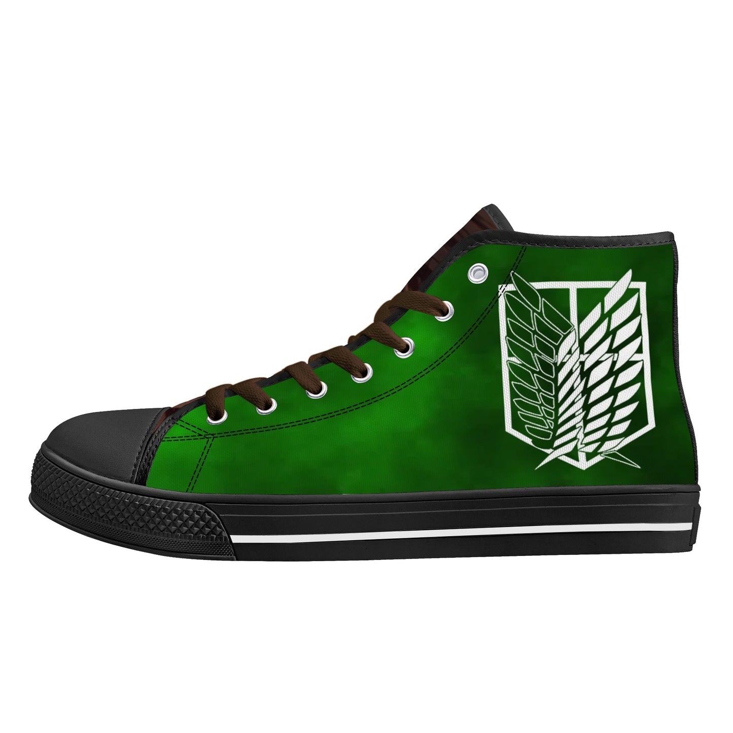 Stand out with the AOT Anime Mens High Top Canvas Shoes available at Hey Nugget. Grab yours today!