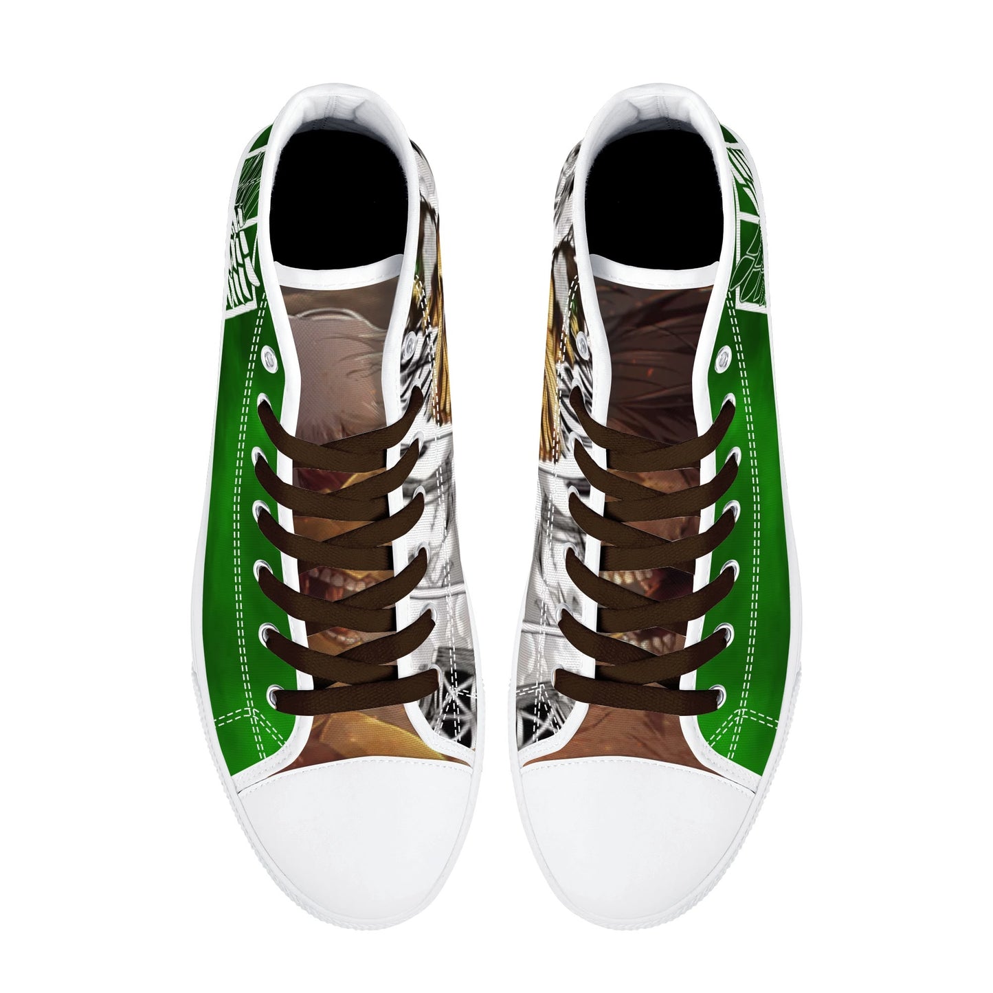 Stand out with the AOT Anime Mens High Top Canvas Shoes available at Hey Nugget. Grab yours today!