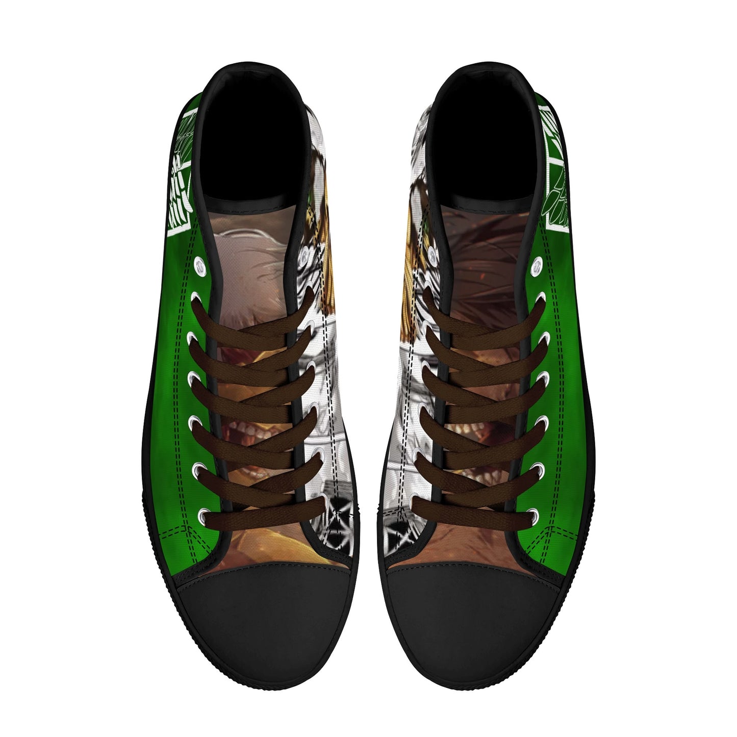 Stand out with the AOT Anime Mens High Top Canvas Shoes available at Hey Nugget. Grab yours today!