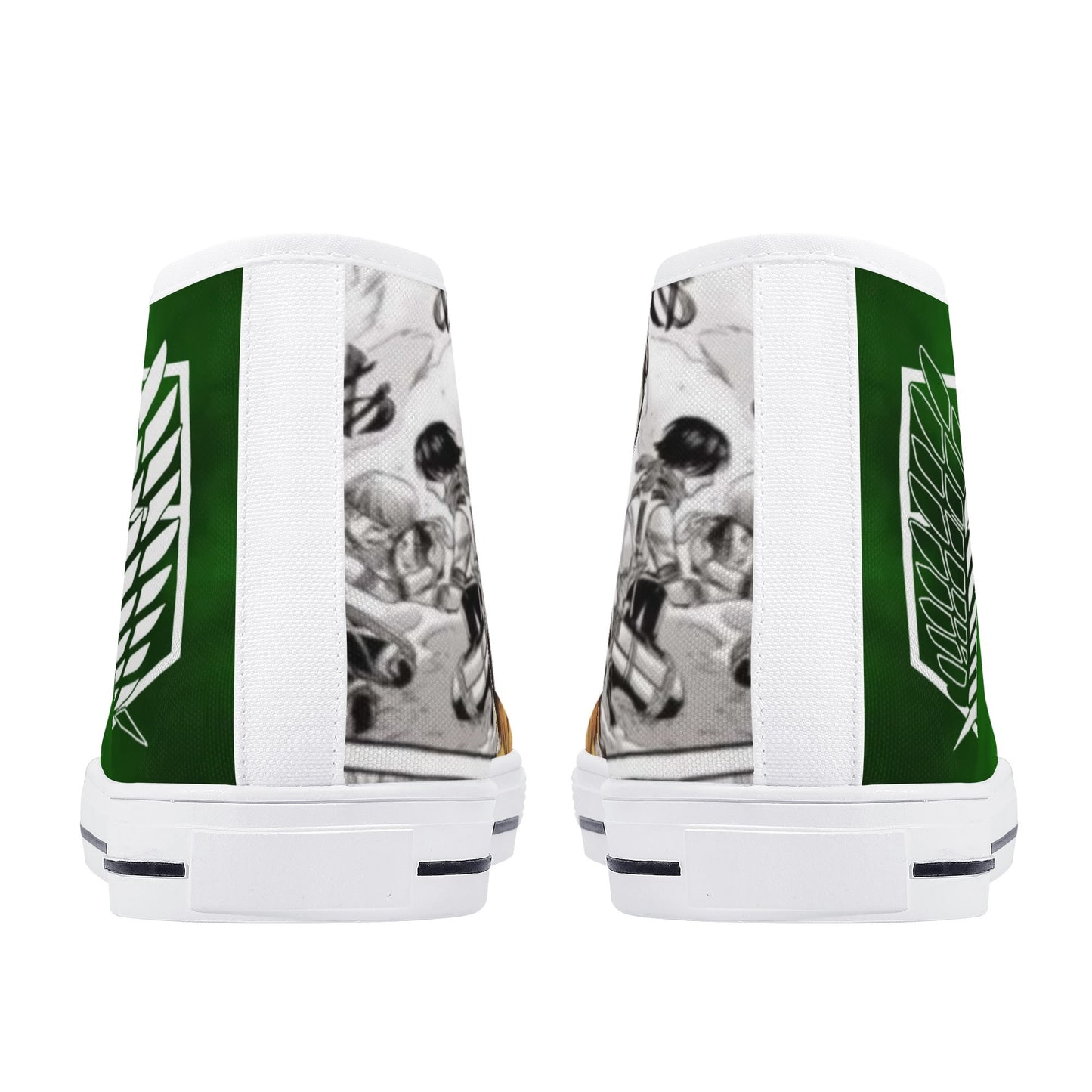 Stand out with the AOT Anime Mens High Top Canvas Shoes available at Hey Nugget. Grab yours today!