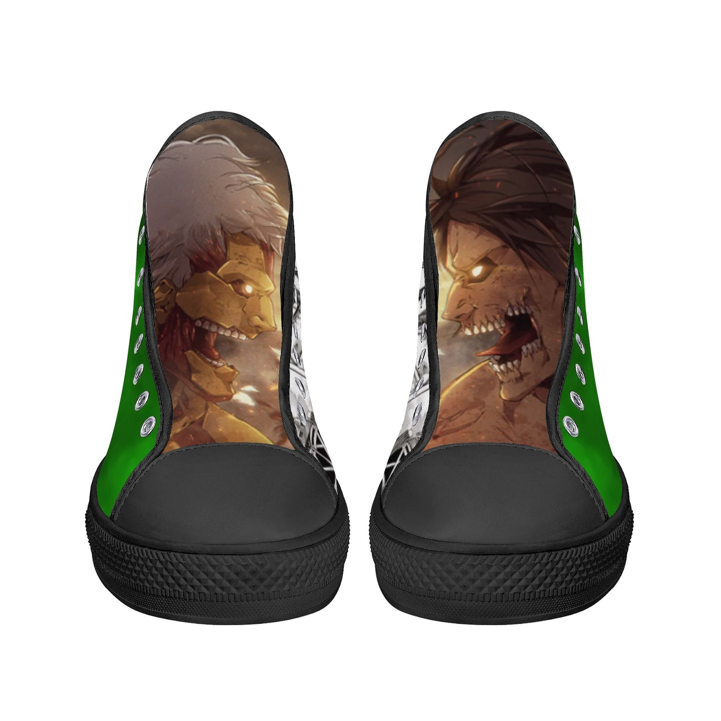 Stand out with the AOT Anime Mens High Top Canvas Shoes available at Hey Nugget. Grab yours today!