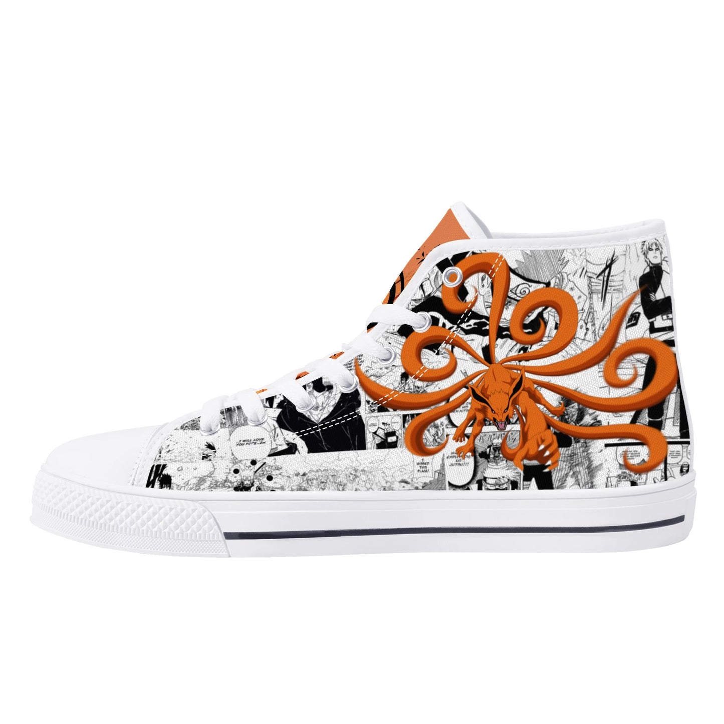 Stand out with the Ninja Anime Mens High Top Canvas Shoes available at Hey Nugget. Grab yours today!