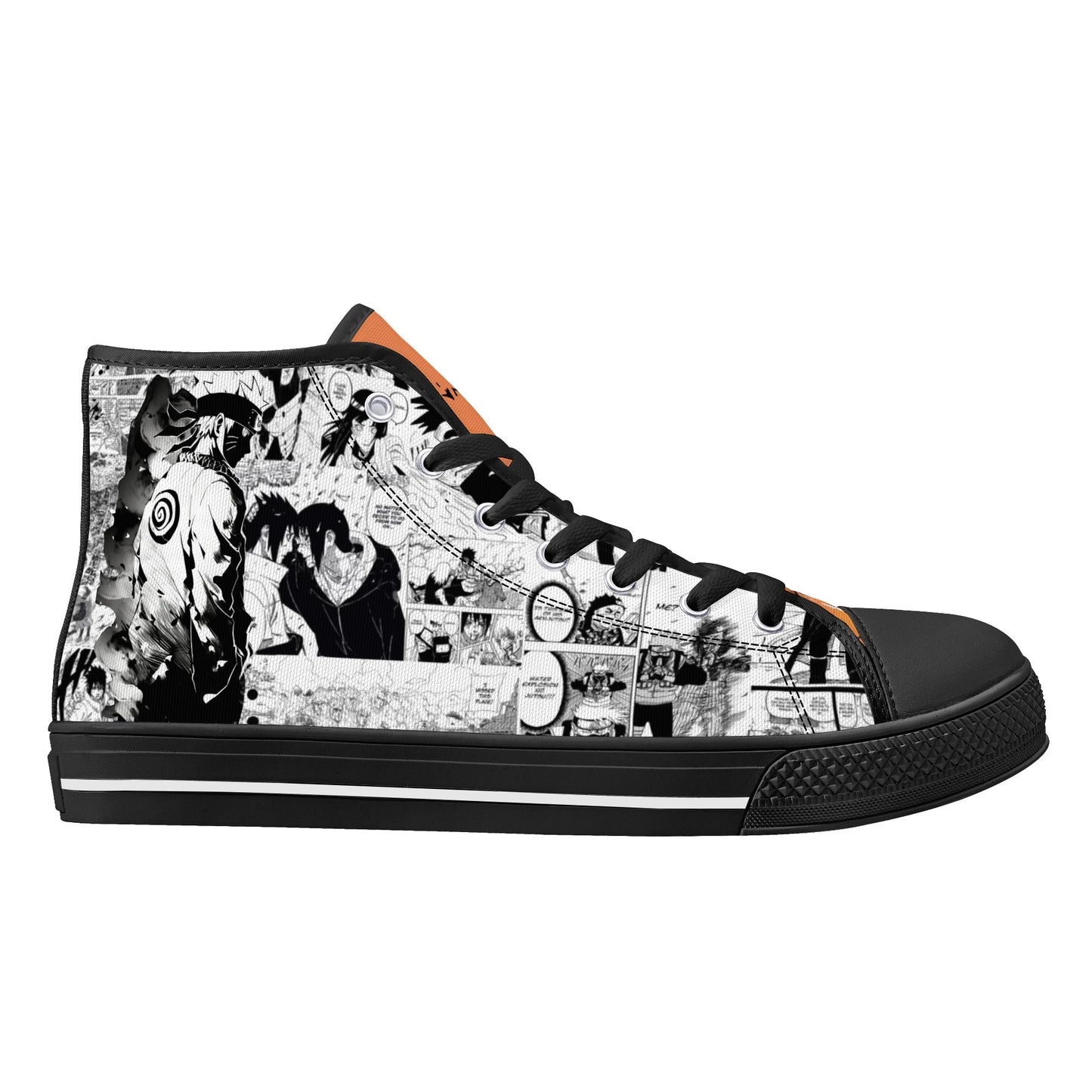 Stand out with the Ninja Anime Mens High Top Canvas Shoes available at Hey Nugget. Grab yours today!