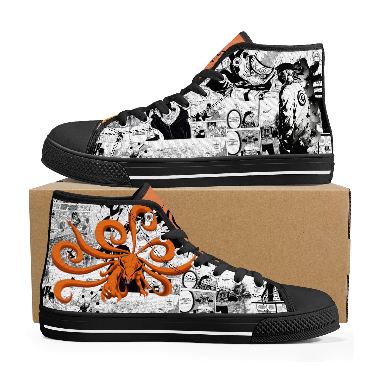 Stand out with the Ninja Anime Mens High Top Canvas Shoes available at Hey Nugget. Grab yours today!
