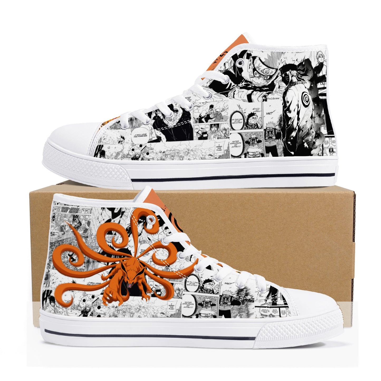 Stand out with the Ninja Anime Mens High Top Canvas Shoes available at Hey Nugget. Grab yours today!
