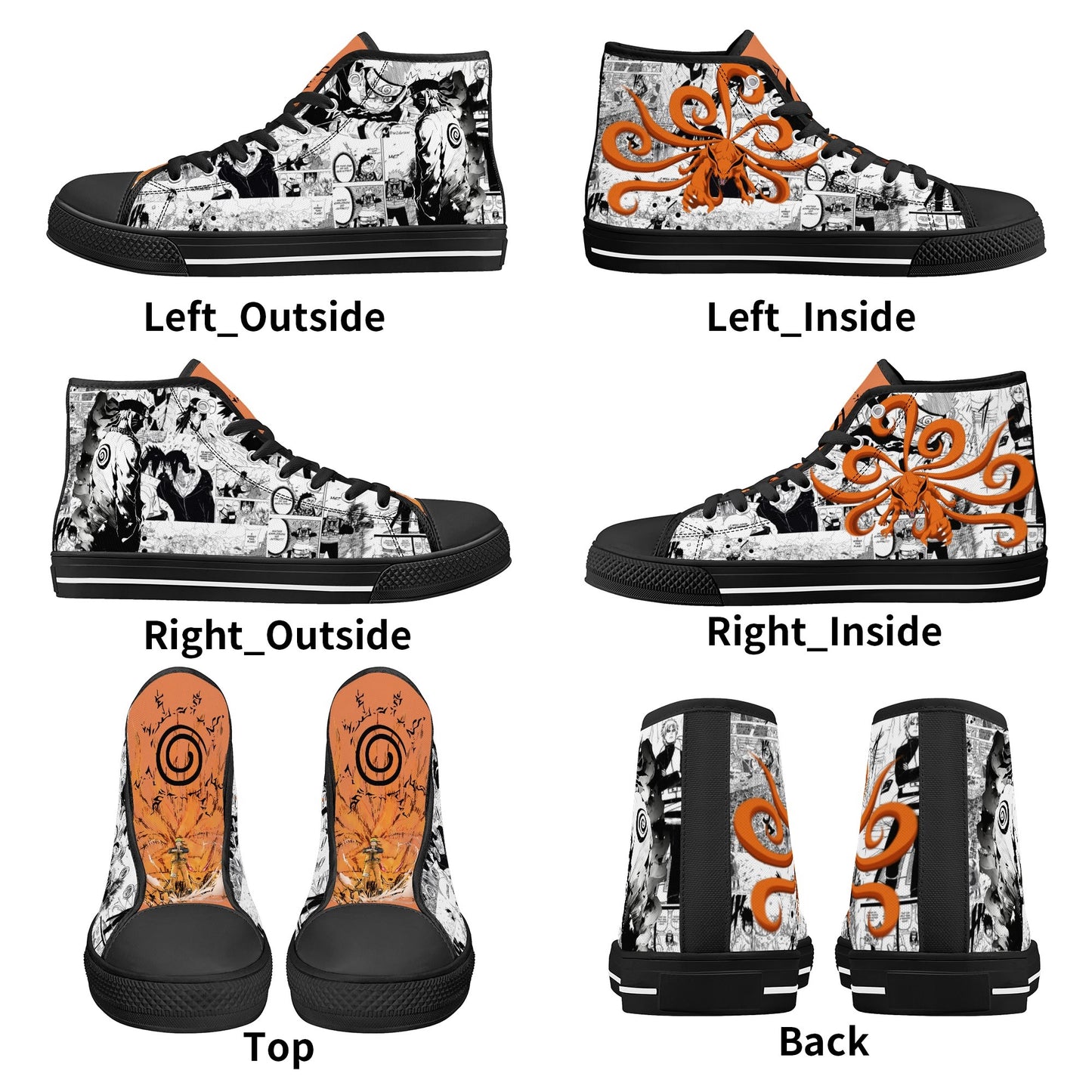 Stand out with the Ninja Anime Mens High Top Canvas Shoes available at Hey Nugget. Grab yours today!