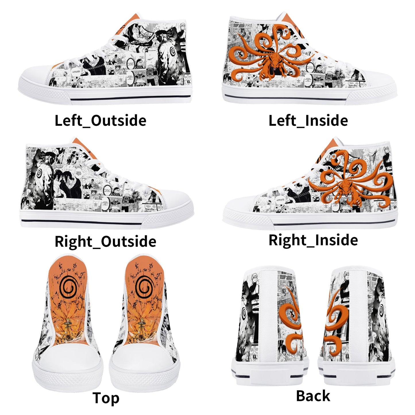 Stand out with the Ninja Anime Mens High Top Canvas Shoes available at Hey Nugget. Grab yours today!