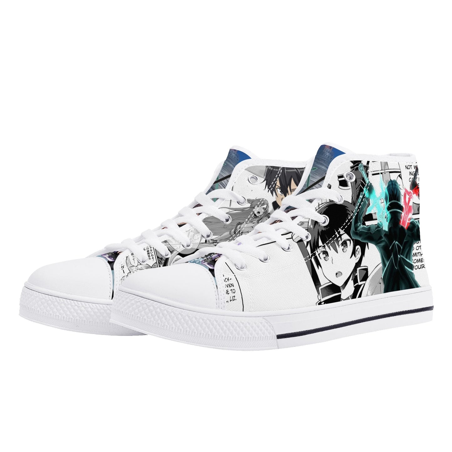 Stand out with the SAO Anime Womens High Top Canvas Shoes available at Hey Nugget. Grab yours today!