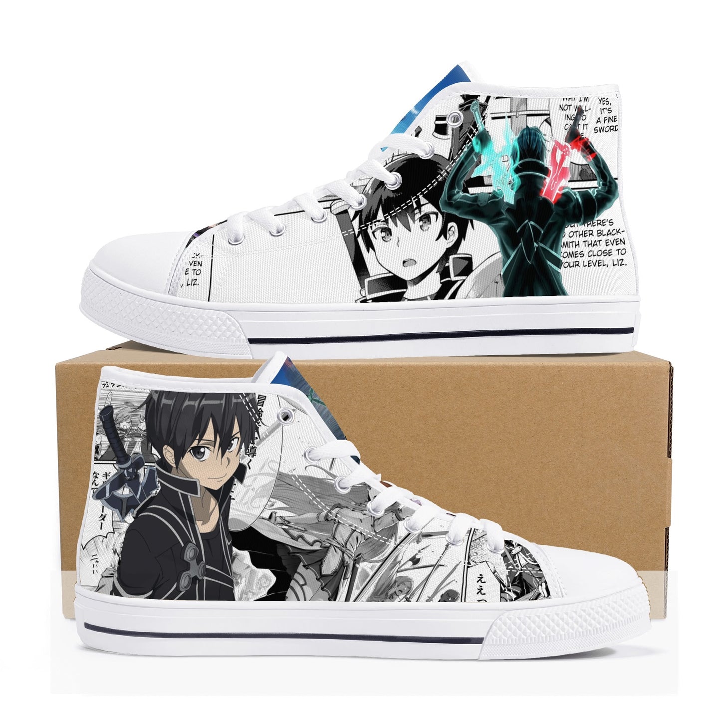 Stand out with the SAO Anime Womens High Top Canvas Shoes available at Hey Nugget. Grab yours today!