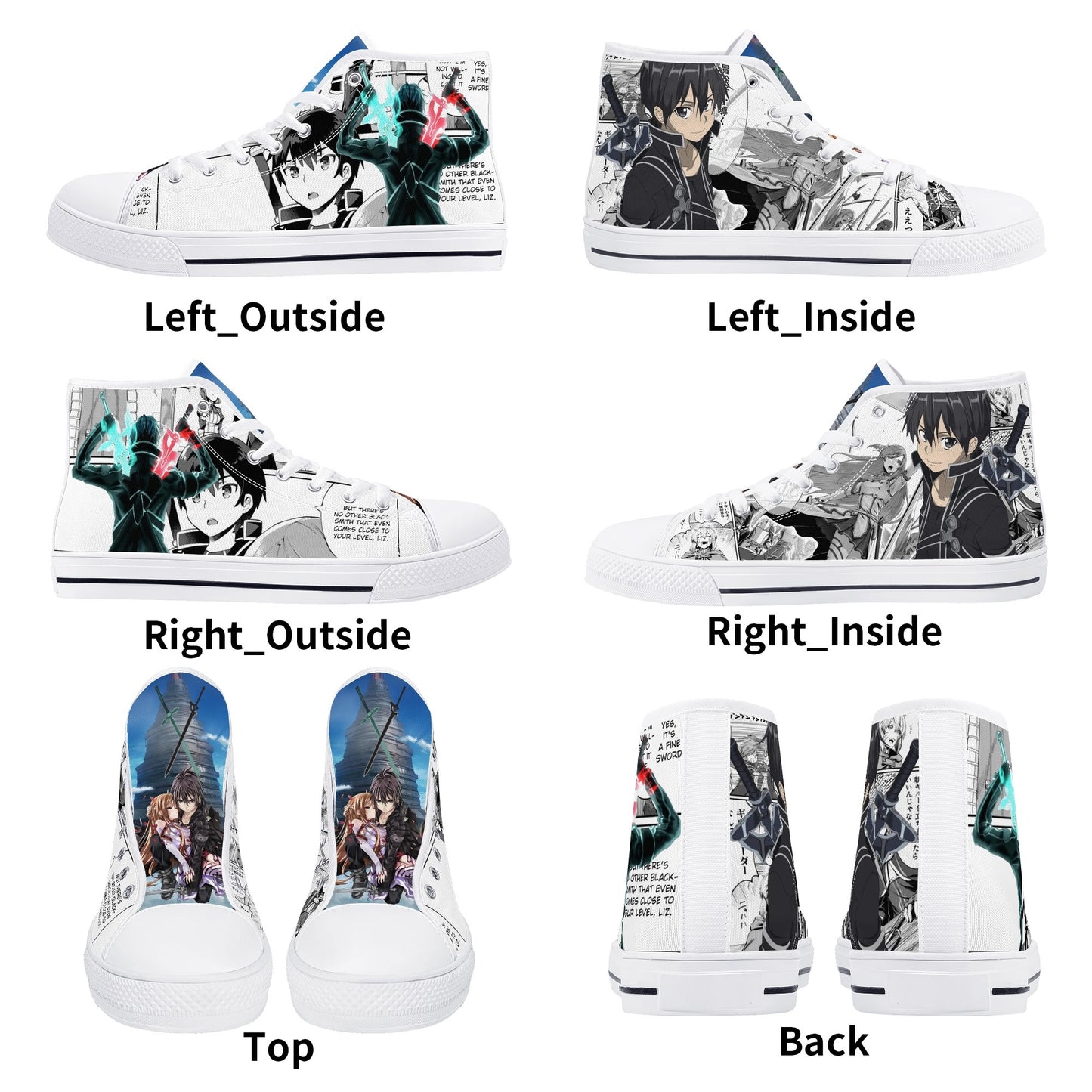Stand out with the SAO Anime Womens High Top Canvas Shoes available at Hey Nugget. Grab yours today!