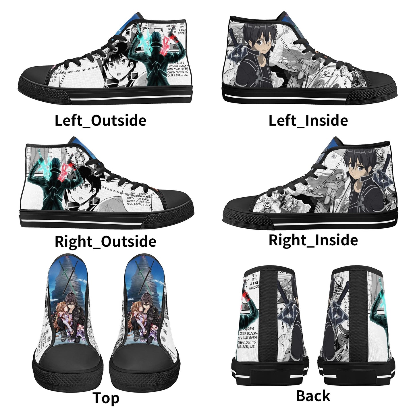 Stand out with the SAO Anime Womens High Top Canvas Shoes available at Hey Nugget. Grab yours today!