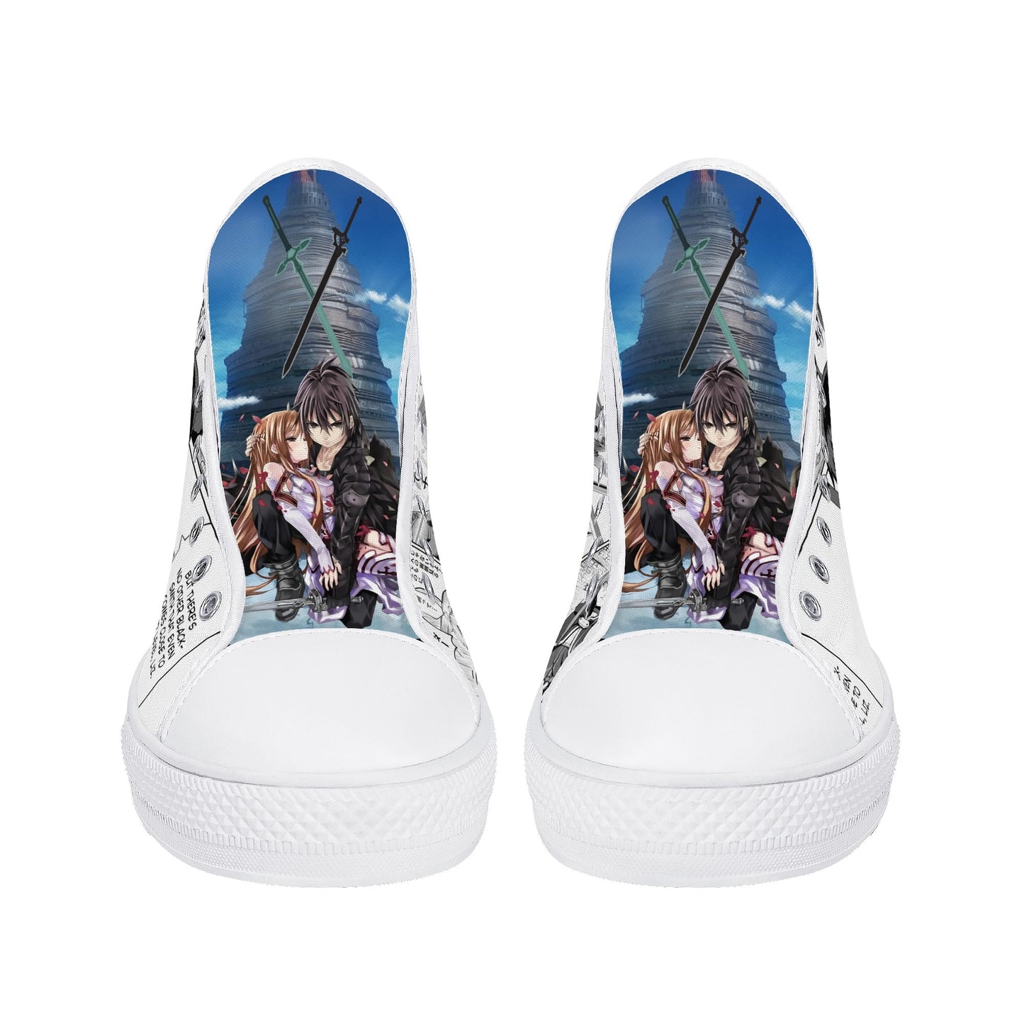 Stand out with the SAO Anime Womens High Top Canvas Shoes available at Hey Nugget. Grab yours today!