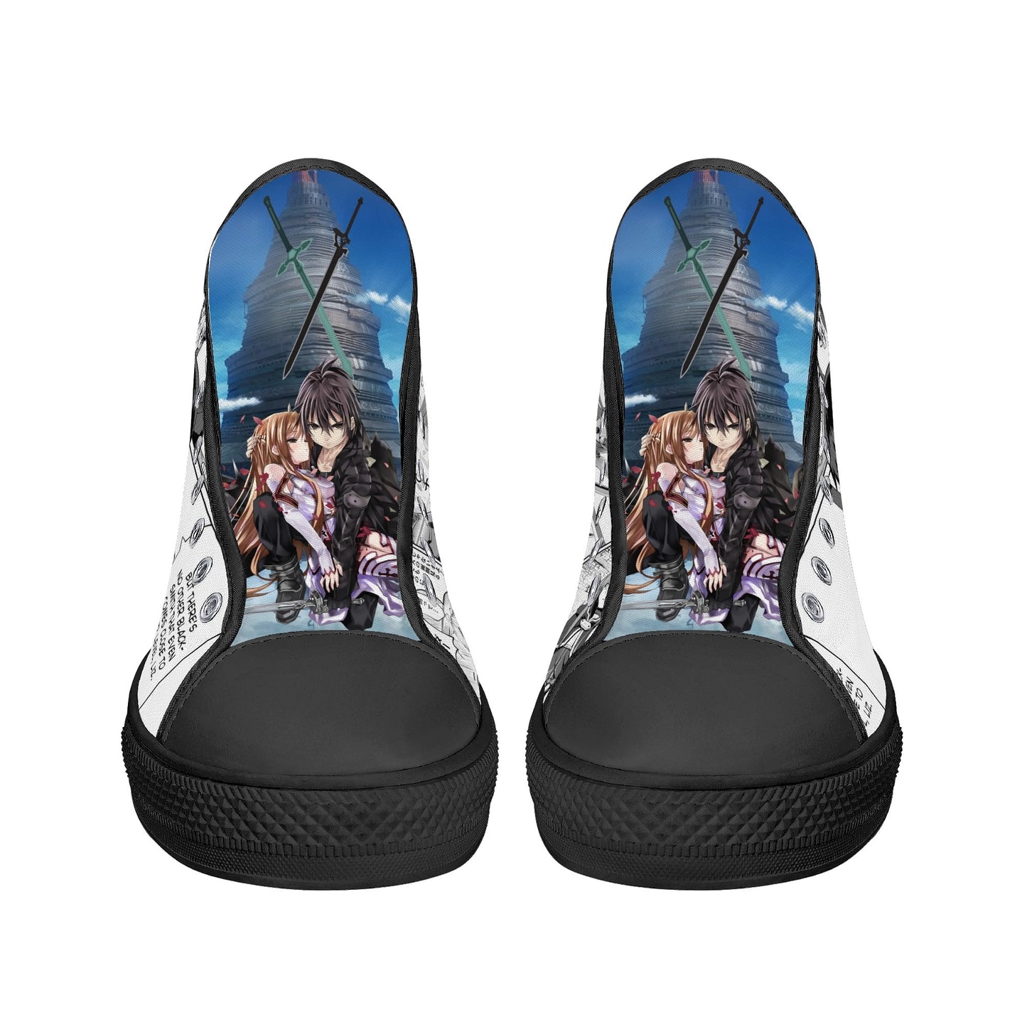 Stand out with the SAO Anime Womens High Top Canvas Shoes available at Hey Nugget. Grab yours today!