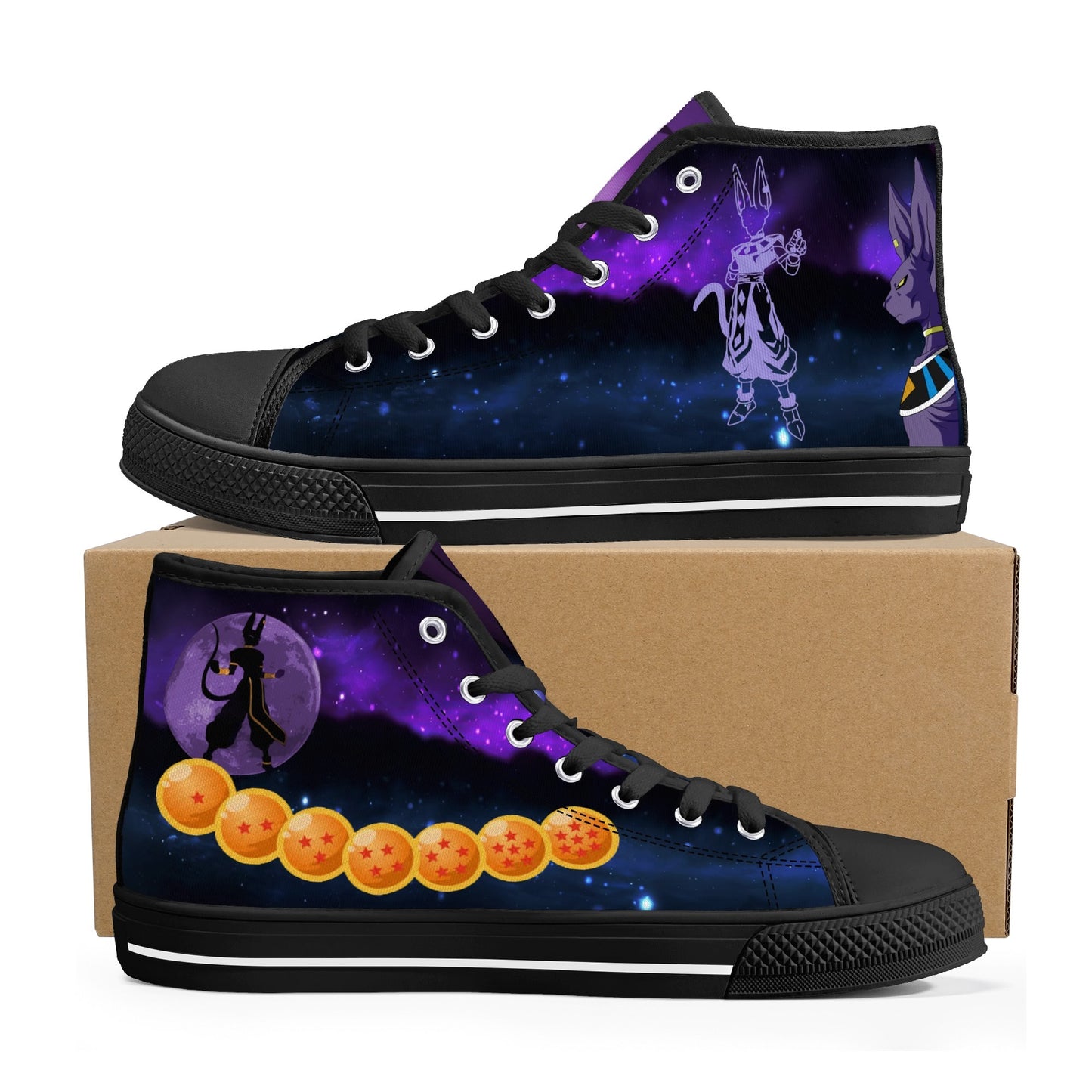 Stand out with the DBS Anime Mens High Top Canvas Shoes available at Hey Nugget. Grab yours today!