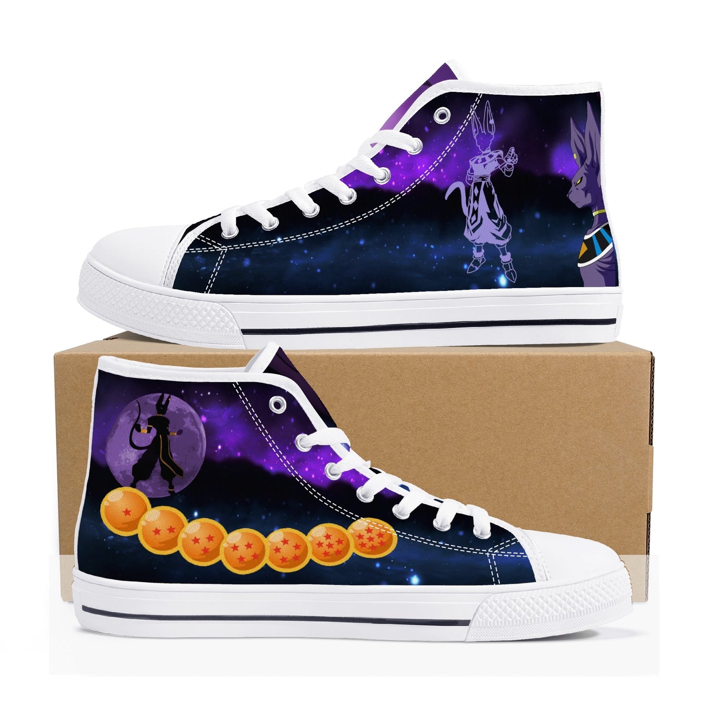 Stand out with the DBS Anime Mens High Top Canvas Shoes available at Hey Nugget. Grab yours today!