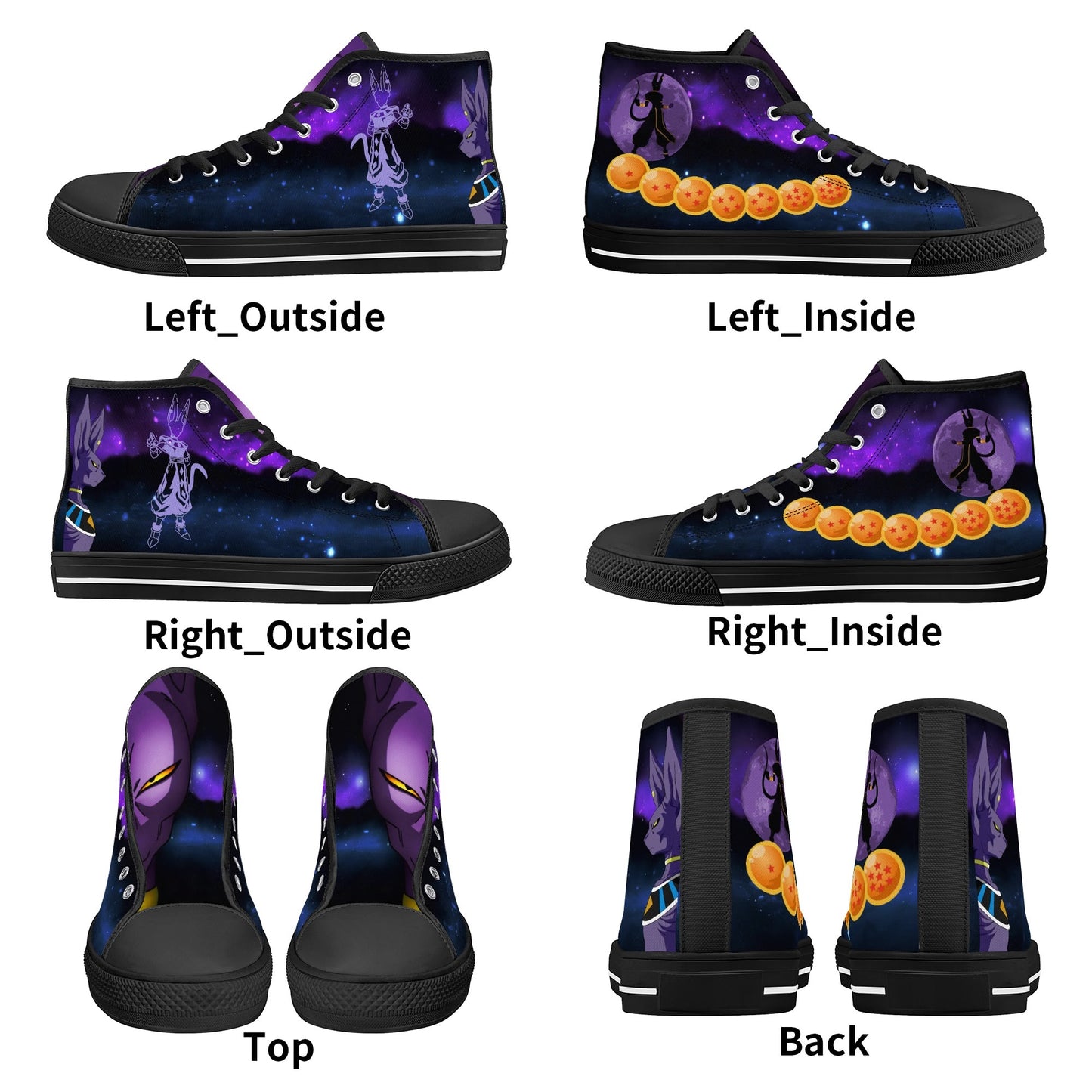Stand out with the DBS Anime Mens High Top Canvas Shoes available at Hey Nugget. Grab yours today!